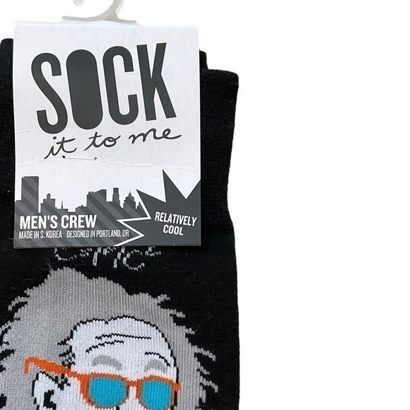 RELATIVELY Cool Socks Men’s Crew Sock it to me Albert Einstein size 7-13 - Picture 5 of 10